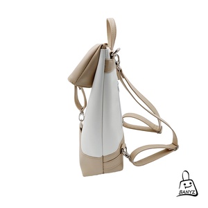 Többfunkciós női táska � bézs�fehér hátizsák, válltáska és kézitáska egyben - táska & tok - hátizsák - roll top hátizsák - Meska.hu