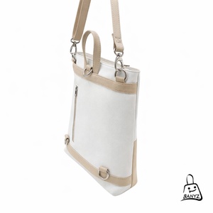 Bézs�fehér többfunkciós női táska � egy táska, háromféle hordási mód  - táska & tok - variálható táska - Meska.hu