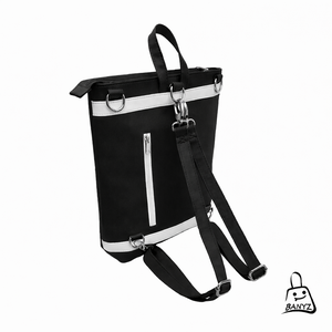 Fekete�fehér többfunkciós női táska � 3 az 1-ben megoldás a mindennapokra  - táska & tok - variálható táska - Meska.hu