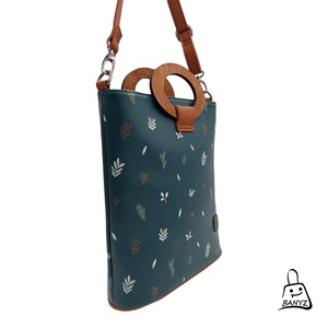 Női kézitáska és válltáska � zöld-barna színben, virágmintával  - táska & tok - kézitáska & válltáska - válltáska - Meska.hu