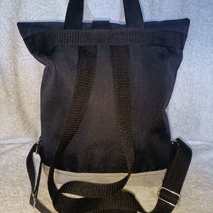 Egyedi erős vastag vizlepergetős vászonból készült hatizsák. Neszeszerrel  - táska & tok - hátizsák - hátizsák - Meska.hu