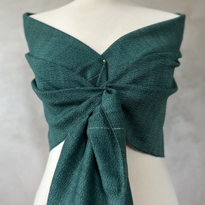 Kézzel szőtt merinó gyapjú sál - Türkíz - ruha & divat - sál, sapka, kendő - sál - Meska.hu