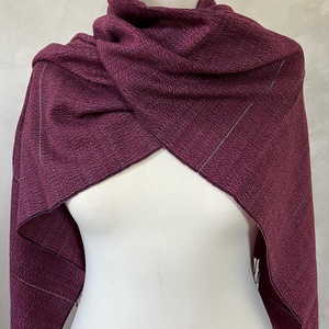 Kézzel szőtt merinó gyapjú sál - Pink - ruha & divat - sál, sapka, kendő - sál - Meska.hu