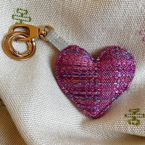 Coco's heart dark pink - Táskadísz - Meska.hu