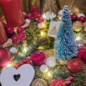 Adventi koszorú világítással - karácsony - adventi díszek - adventi koszorú - Meska.hu