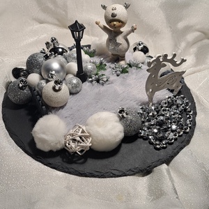 Karácsonyi asztali dísz, Karácsony, Adventi díszek, Adventi asztaldísz, , MESKA