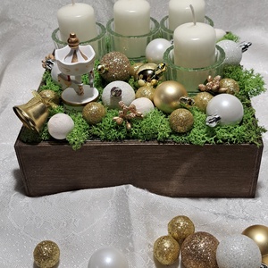 Karácsonyi asztali dísz, Karácsony, Adventi díszek, Adventi asztaldísz, , MESKA