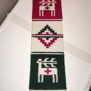 EGYSÉG  MAGYAR KARÁCSONY kézzel szőtt kicsi gyapjú szőnyeg, terítő, dísz, faliszőnyeg - otthon & életmód - lakástextil - szőnyeg - szövött szőnyeg - Meska.hu