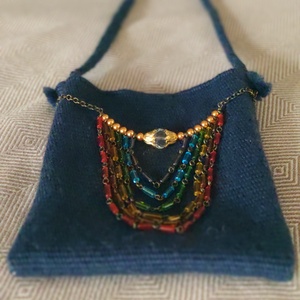 'ESTÉLY' ünnepi, alkalmi kistáska / kistarisznya AJÁNDÉK FÜLBEVALÓVAL - táska & tok - kézitáska & válltáska - tarisznya - Meska.hu