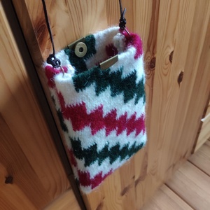 'KARACSUN' kézzel szőtt gyapjú tok/tartó/szütyő a magyarság színeiben - táska & tok - kézitáska & válltáska - tarisznya - Meska.hu