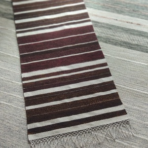 'DIÓ ÉS LEN' kézzel szőtt gyapjú-len szőnyeg / futó / terítő / dísz - otthon & életmód - lakástextil - szőnyeg - szövött szőnyeg - Meska.hu