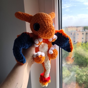 Horgolt Charizard Szundipajti - játék & sport - plüssállat & játékfigura - más figura - Meska.hu
