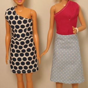 Barbie ruhakészítő csomag letölthető egypántos ruha , DIY (Csináld magad), Szabásminta, útmutató, Szabásminta, Varrás, MESKA