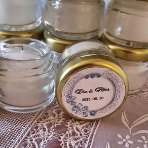 Esküvői köszönőajándék illatgyertya 30ml - esküvő - emlék & ajándék - köszönőajándék - Meska.hu