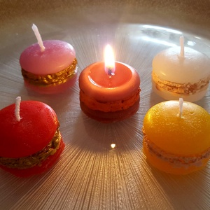 Macaron gyertya, köszönőajándék - esküvő - emlék & ajándék - köszönőajándék - Meska.hu