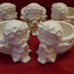 GIPSZ angyalkás kaspó - otthon & életmód - dekoráció - Meska.hu