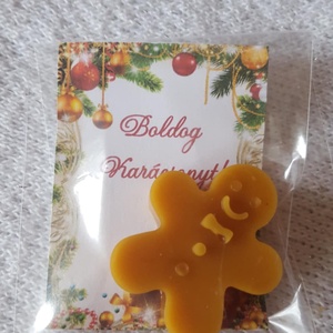 Mini mézi illatviasz ünnepi kártyával, Karácsony, Karácsonyi lakásdekoráció, Karácsonyi illatgyertya, mécses, , MESKA