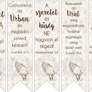 5db-os könyvjelző csomag, bibliai idézetekkel, Könyv & Zene, Könyvjelző, , MESKA