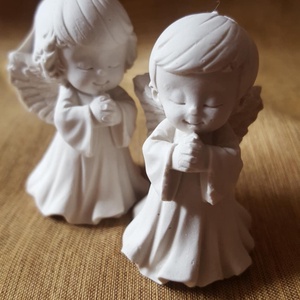 Kisfiú, vagy kislány gipsz angyalka figura - Meska.hu