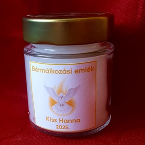 Bérmálkozás névre szóló üveges gyertya, Otthon & Életmód, Gyertya, illat, aroma, Gyertya, , MESKA