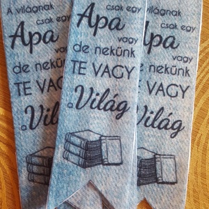 Apák napjára, születésnapra, egyéb alkalomra barkácsfilc könyvjelző - Meska.hu