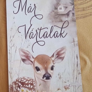 Őzikés  őszi akasztható fa ajtó- vagy falidísz, Otthon & Életmód, Dekoráció, Ajtó- és ablak dekoráció, Ajtódísz & Kopogtató, , MESKA