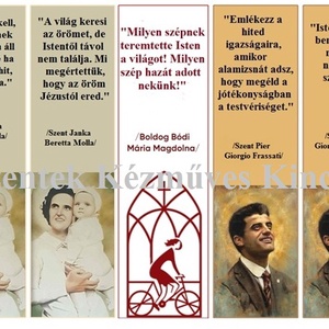 Mágneses könyvjelző szentek idézeteivel - könyv & zene - könyvjelző - Meska.hu