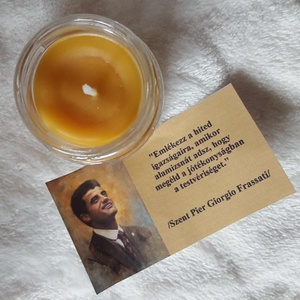 Szent Pier Giorgio Frassati illatgyertya kicsi vagy nagy kiszerelésben, Otthon & Életmód, Gyertya, illat, aroma, Gyertya, , MESKA