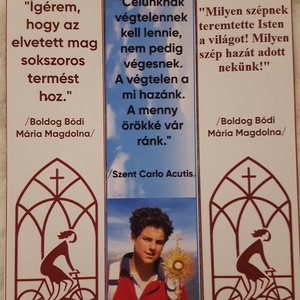 Mágneses könyvjelző szentek idézeteivel, Könyv & Zene, Könyvjelző, , MESKA