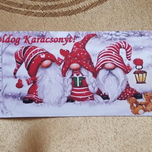 10db karácsonyi manós mágneses könyvjelző és hűtőmágnes egyben - karácsony - karácsonyi lakásdekoráció - karácsonyi lakásdíszek - Meska.hu