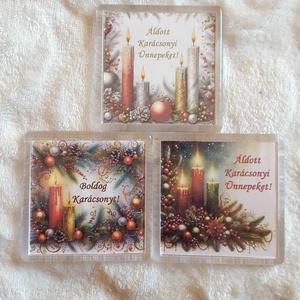 Karácsonyi hűtőmágnes - Meska.hu