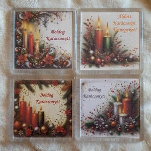 Karácsonyi hűtőmágnes - karácsony - karácsonyi lakásdekoráció - karácsonyi lakásdíszek - Meska.hu