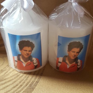 Szent Carlo Acutis fényképes gyertya, Kellékek & szerszámok, Dekorációs kellékek, Dekorációs gyertya, , MESKA