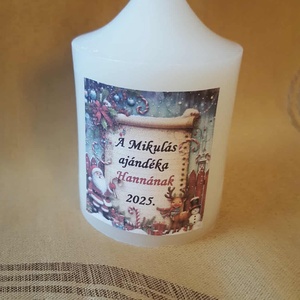 Mikulás gyertya hengeres vagy üveges kiszerelésben, névre szólóan, Karácsony, Mikulás, Mikulás ajándékok, , A felnőtteknek nem jár a Mikulás? Nálam igen, sőt akár névre szólóan is! ???? Ha a csoki mellé adná..., MESKA