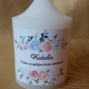 Névre szóló gyertya nyugdíjba vonulás alkalmára, többféle kiszerelésben, Otthon & Életmód, Gyertya, illat, aroma, Gyertya, , MESKA