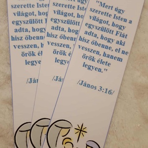 10db papír könyvjelző Szent Család, Karácsony, Karácsonyi ajándékozás, Karácsonyi képeslap, üdvözlőlap, ajándékkísérő, , MESKA