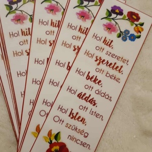 10db papír könyvjelző, magyaros mintával Házi Áldás, Könyv & Zene, Könyvjelző, , MESKA