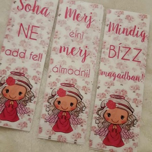 10db papír könyvjelző angyalka mintás - karácsony - karácsonyi ajándékozás - karácsonyi képeslap, üdvözlőlap, ajándékkísérő - Meska.hu