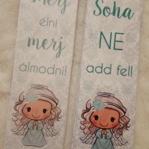 10db papír könyvjelző angyalka mintás - karácsony - karácsonyi ajándékozás - karácsonyi képeslap, üdvözlőlap, ajándékkísérő - Meska.hu