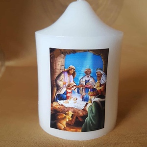 Betlehem képes gyertya - otthon & életmód - gyertya, illat, aroma - gyertya - Meska.hu