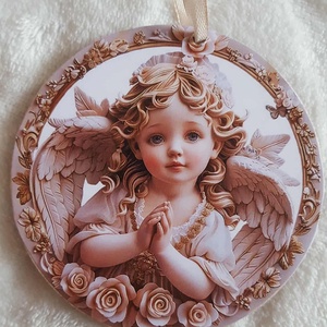 Angyalkás karácsonyfadísz, Karácsony, Karácsonyi lakásdekoráció, Karácsonyfadíszek, , MESKA