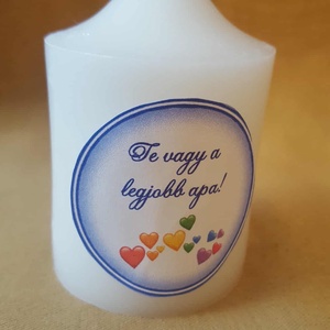 Képes vagy üveges gyertya apának, Otthon & Életmód, Gyertya, illat, aroma, Gyertya, , MESKA