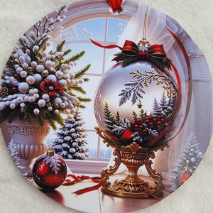 Téli hangulat karácsonyfadísz, Karácsony, Karácsonyi lakásdekoráció, Karácsonyfadíszek, , MESKA