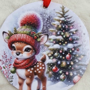 Őzike karácsonyfadísz - Meska.hu