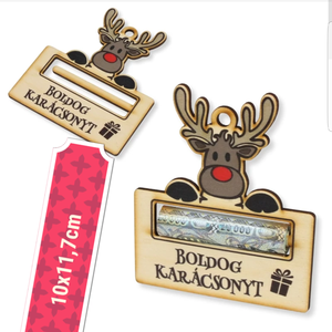Rénszarvas pénzátadó és karácsonyfadísz  - Meska.hu