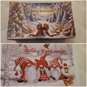 Karácsonyi pénzátadó, emlékőrző fa doboz - Meska.hu