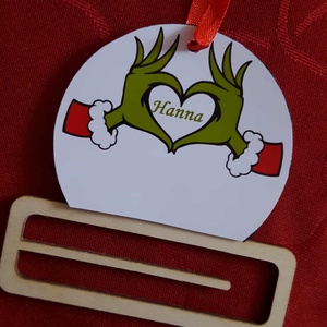 Névre szóló Grincs pénzátadó és karácsonyfadísz - Meska.hu