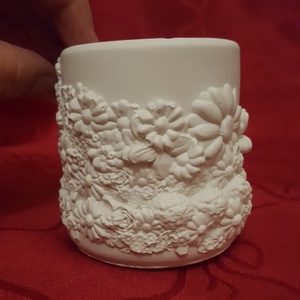 Nyuszi kaspó, tároló tavaszi virágokkal - otthon & életmód - dekoráció - dísztárgy - Meska.hu