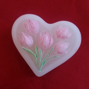 Szív formájú tulipános illatviasz, Otthon & Életmód, Gyertya, illat, aroma, Gyertya, , MESKA