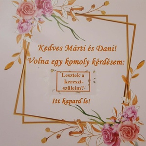 Keresztszülő felkérő kaparós kártya - baba - mama - keresztelő kellékek - keresztszülő felkérő - Meska.hu